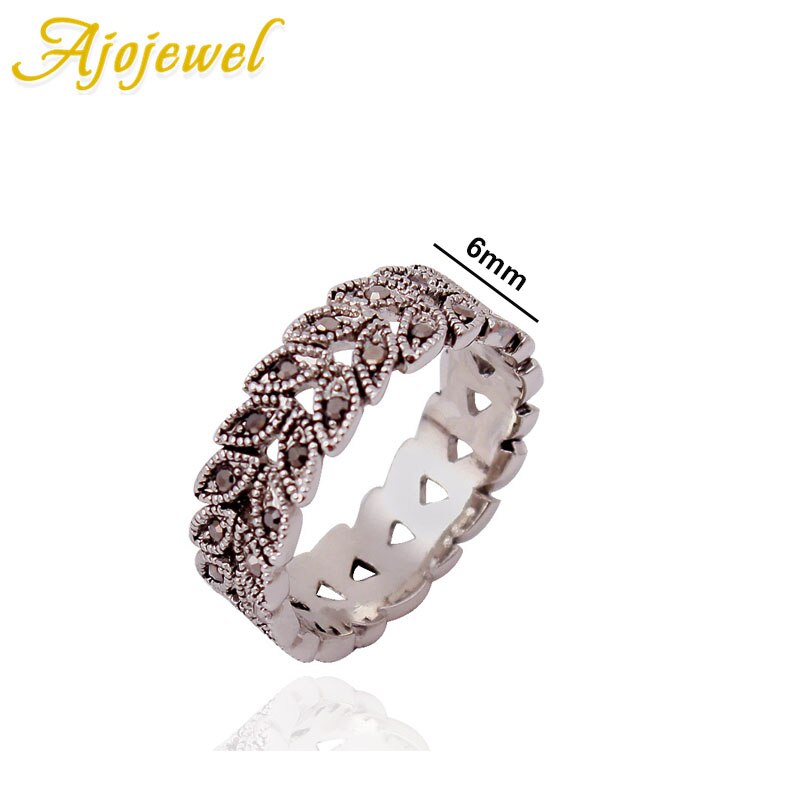 Jojewel plant statement strass folha anéis para mulher nova moda vintage antigo jóias