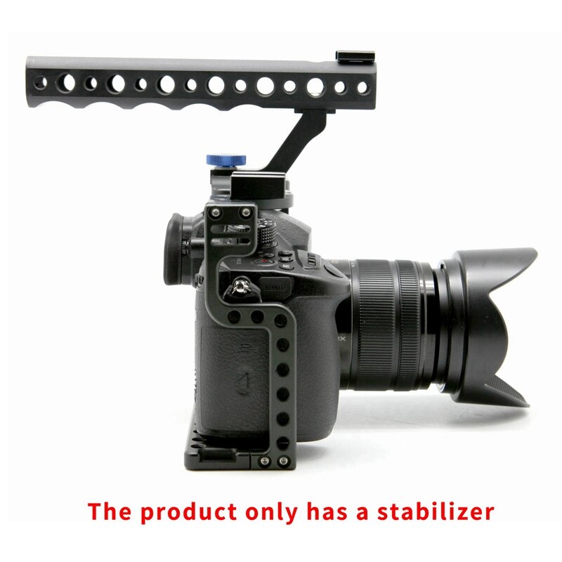 Camera Cage Stabilizer, Aluminum Alloy Camera Video Cage for Panasonic GH5/5S with Top Handle