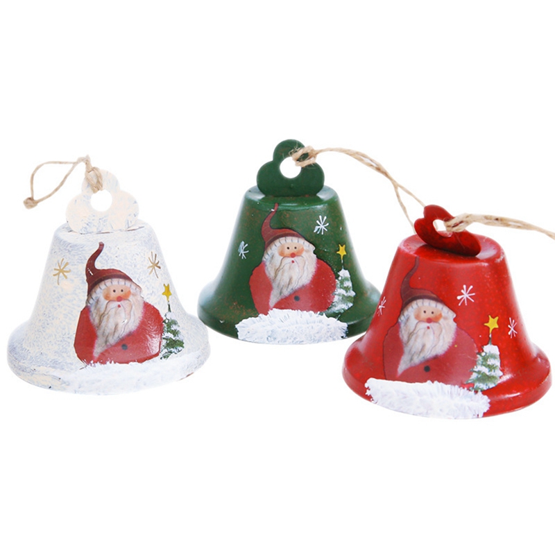 Retro Bells Christmas Decorations Made of Bells Pendant Iron Bell Doorknob Decoration Christmas Tree Ornaments: Dark Gray