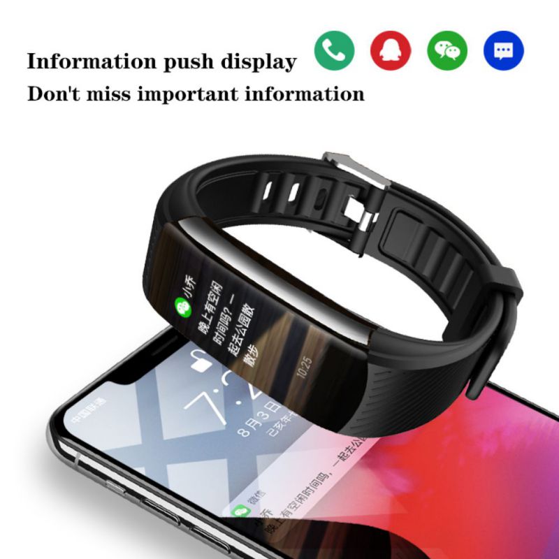 Greatlizard C6T Smart Band - Body Temperature, Blood Pressure, Heart Rate Monitor, Activity Tracker