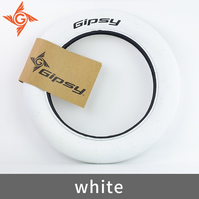 Pneus de vélo 12 pouces pour enfants, pneu lisse, 1.75g, 10 couleurs, 12x240, 60TPI,: white