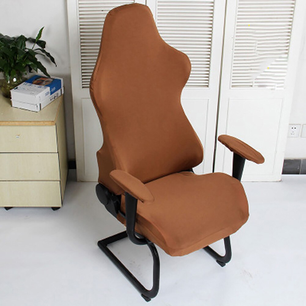 Housses de chaises en Polyester lavable | Sièges d'ordinateur, protection de jeu amovible pour bureau, fauteuils, décoration moderne en Spandex élastique