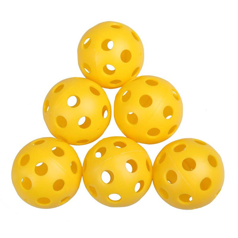 6Pcs Golf Balls Plastic Hollow Ball Golf Practice Sports Golf Accessories: Default Title