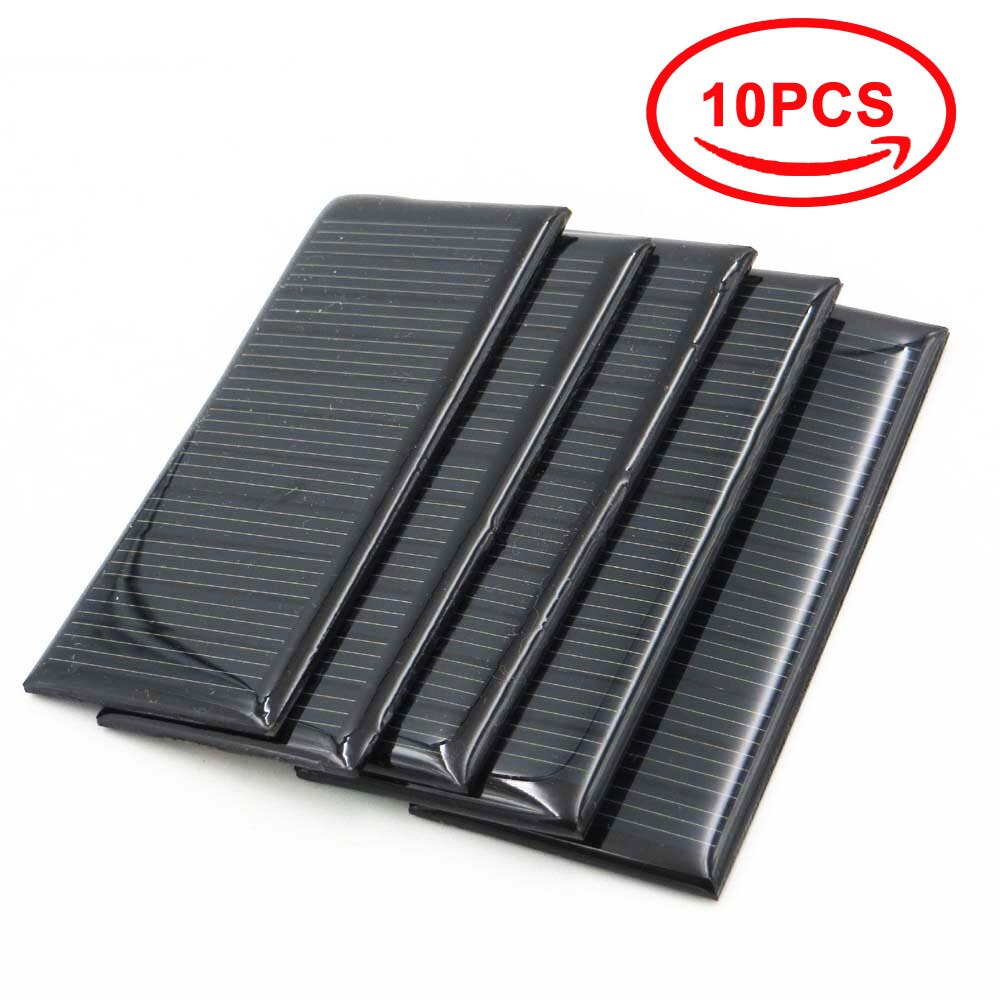 10pc x solcellemodul 5.5v 0.38w 70ma bærbar modul gjør-det-selv solcellepanel for mobiltelefonlader hjemmelys leketøy etc solcelle