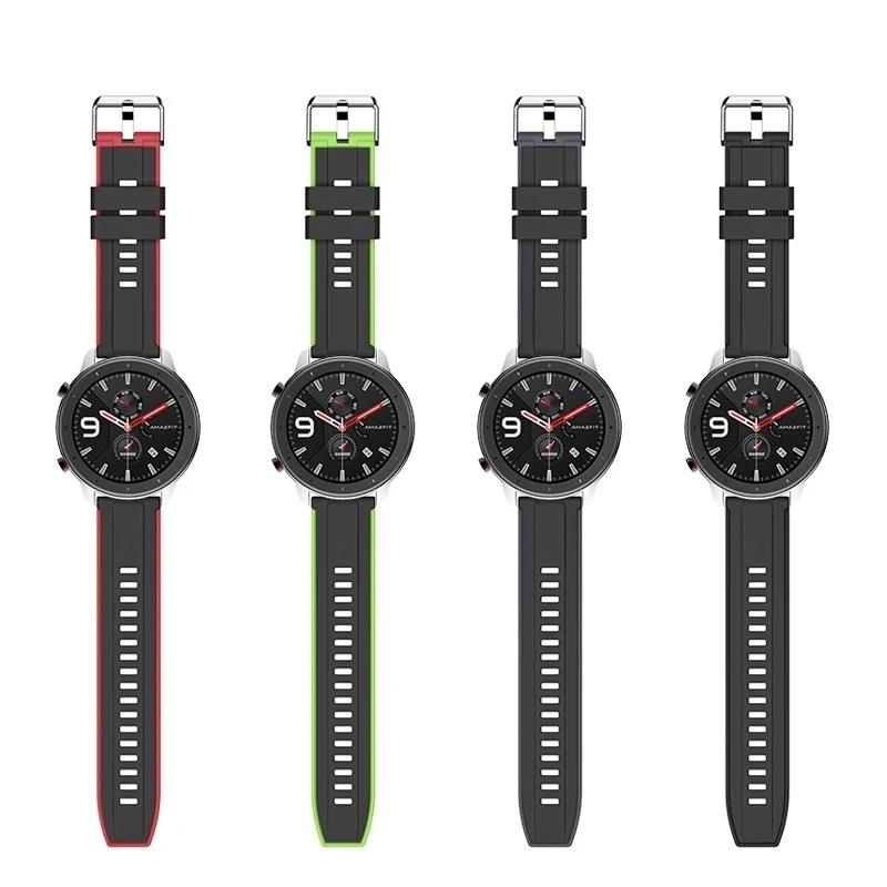 Silikone 20mm rem til amazfit gtr 47 42 mm, gtr 22mm 3 sport armbånd til amazfit gts 4 3 2e 2 mini urrem til amazfit bip