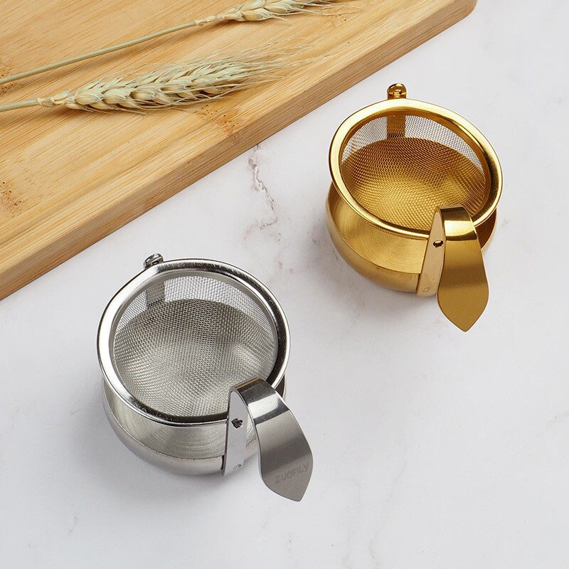 Stainless Steel Rotatable Tea Strainer Tea Infuser with Handle Fine Tea Mesh Tea Drain Tea Filter Sieve Teaware Kitchen Gadgets