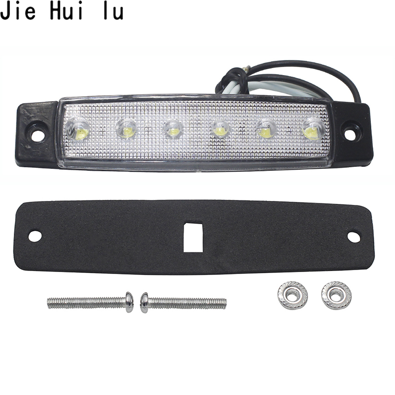 12V Auto Externe Lichter Weiß 6 SMD LED Auto Auto Lkw Lkw Seite Marker Anzeige Anhänger Licht Schwanz Hinten seite Lampen Weiß