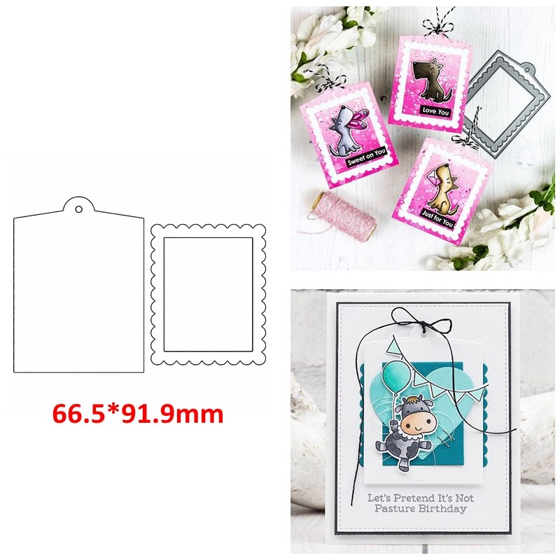 Blandet element metall skjæringe dør blomstervase bursdagskake smil firkantet flagg gjerde gjør selv scrapbooking album lage dør 07: M99