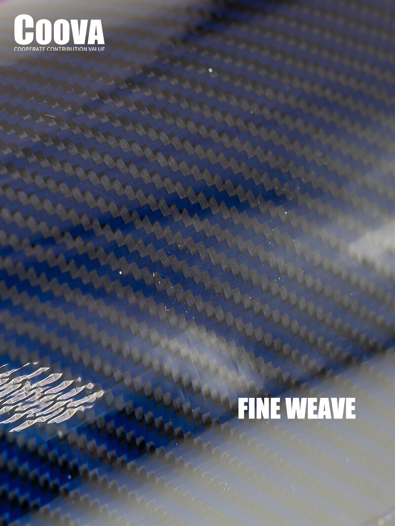F505 COOVA Blue &amp; Carbon Fiber Sheet Twill Real Carbon Fiber Plate Board Sheet Epoxy Composite Thickness 0.4mm DIY Decoration