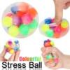 Fluorescent Sticky Wall Ball Sticky Target Ball Decompression Toy Kids Stick Wall Ball Decompression Squash Balls kids Toys: 1pc K