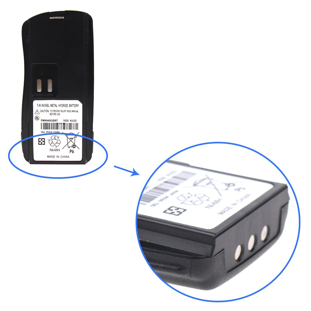 7.4v 1500mAh NiMh Bateria para Motorola Two-way Radio PMNN4046 AXU4100 AXV5100 CP125 GM338 GM398 GP2000 GP2100 P020 VL130