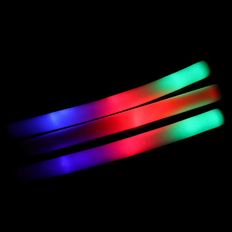 1Pcs Light Up Multi Color LED Foam Stick Wands Rally Rave Cheer Batons Party Flashing Glow Stick Light Sticks