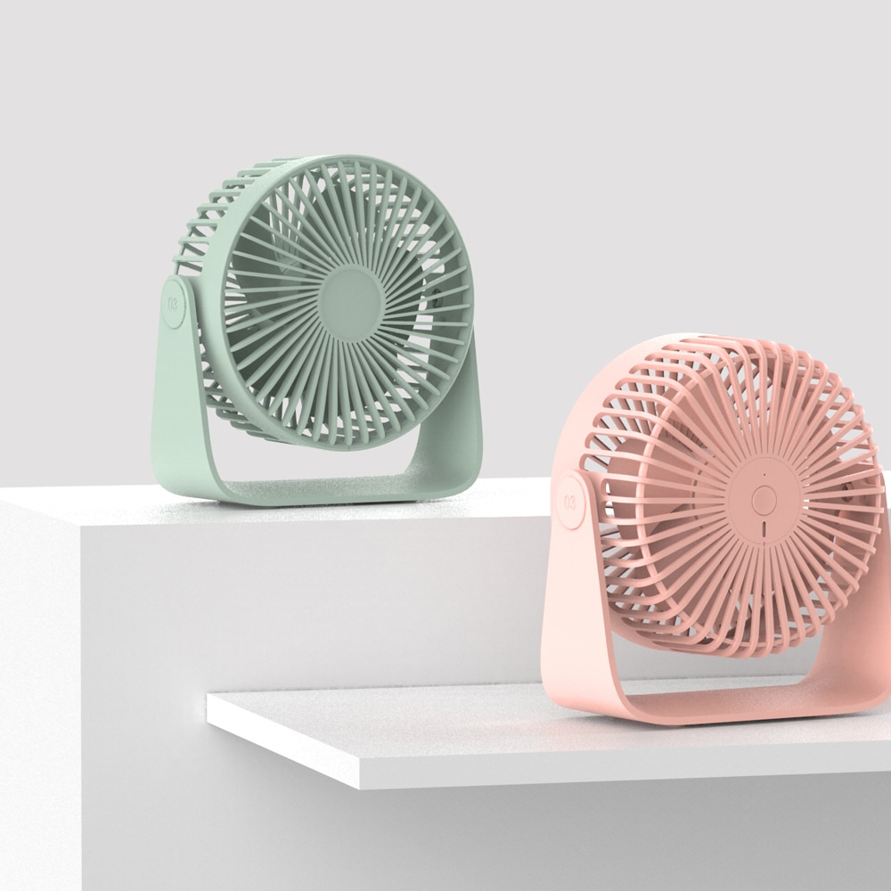 Xiaomi Sothing Mini Fan Portable USB Fan Double Leaf Desktop Fan Ultra Quiet Smart Touch Summer Cooler 360 degrees For Home