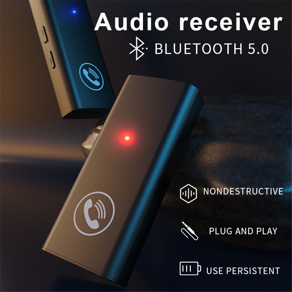 Kebidu Bluetooth 5.0 Receiver Draadloze Adapter Voor 3.5Mm Jack Oortelefoon Speaker Hoofdtelefoon Bluetooth Aux Audio Music Adapter