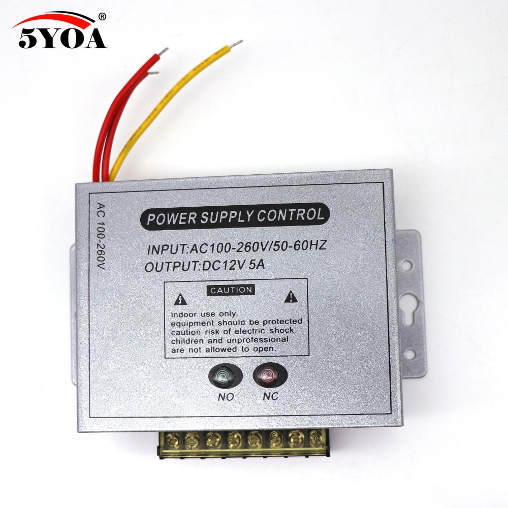 Toegangscontrole Voeding 12 V 5A High End Deur RFID Vingerafdruk Leverancier Adapter Covertor Systeem Machine DC AC 100 ~ 260 V