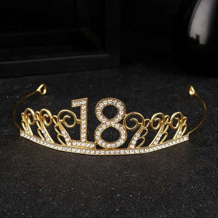 18th fødselsdag dronning prinsesse kron dekorationer fest krone til kvinder tillykke med fødselsdagen pandebånd bryllup hovedbeklædning hår dekoration