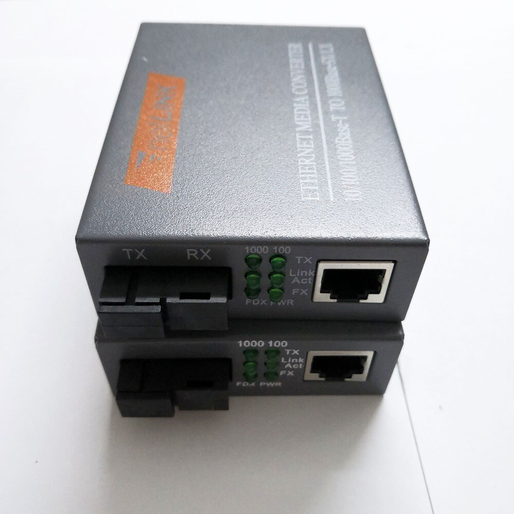 1 paar HTB-GS-03 A/B Netlink Optische Fiber Media Converter Gigabit Ethernet 1000 Mbps Single Mode Enkele Vezel SC poort