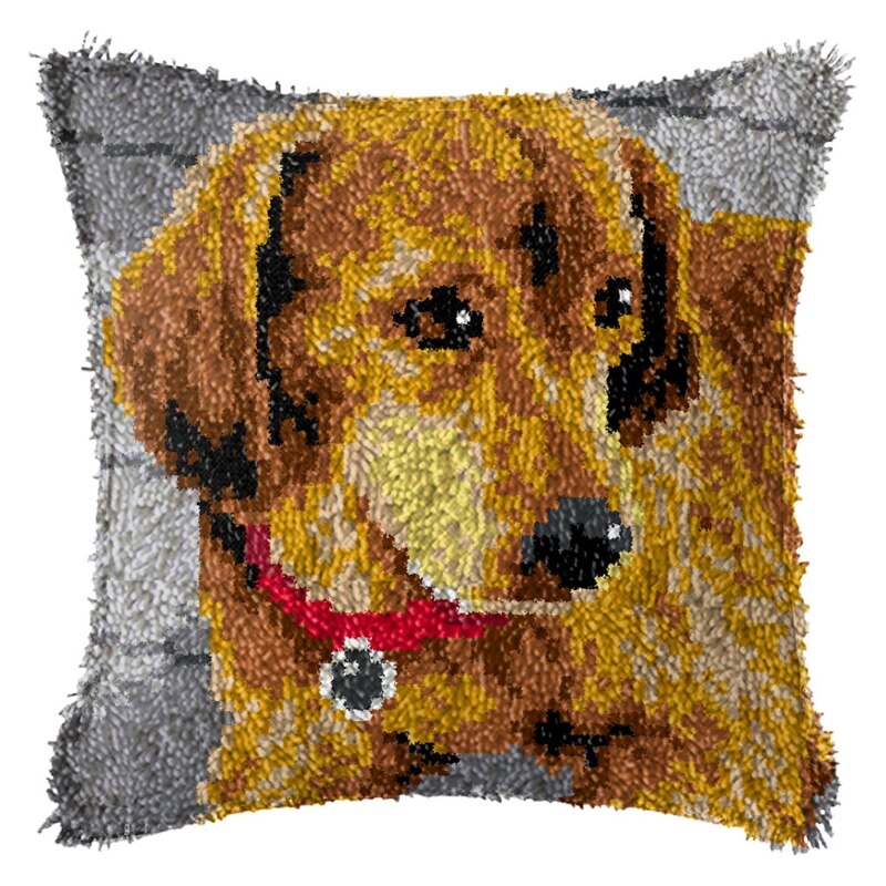 Hondenkussenhoes met 3d segmenten, handwerk, doe-het-zelf-haakpakketten, kruissteekmaterialen: En