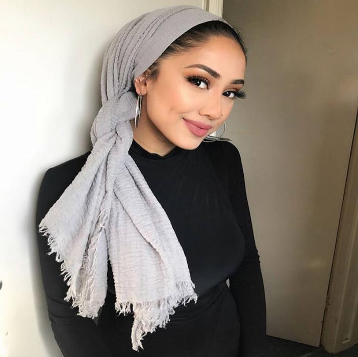 Écharpe Hijab en viscose de coton, 10 pièces, , écharpe, châle à la , bon marché, enveloppe musulmane, 50% pièces