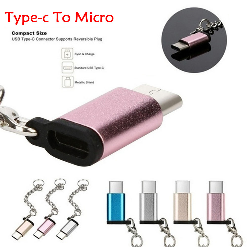 Porta-chaves usb tipo c macho para micro usb fêmea adaptador usb tipo-c apoio otg para xiaomi 4c/letv/huawei/htc oneplus lg tablet