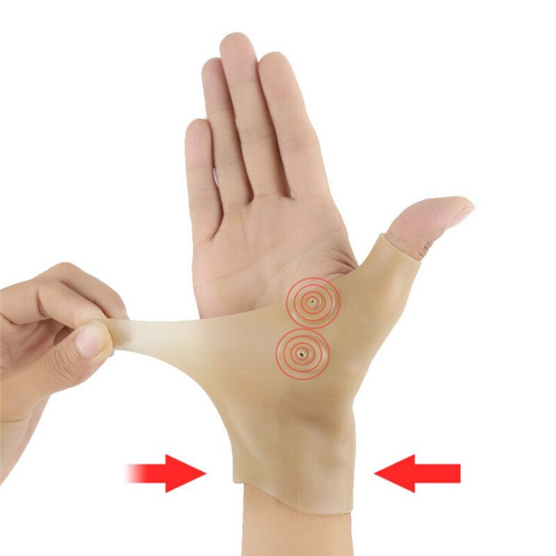 Magnetische Therapie Pols Gel Tendinitis Brace Silicone Thumb Handschoen Ondersteuning Corrector Voor Hand Artritis Pijn