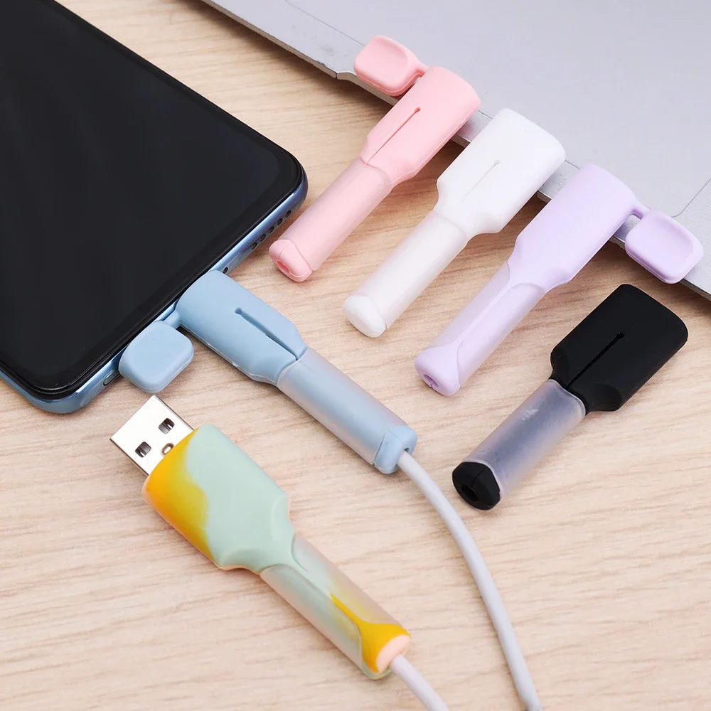 Enrouleur de câble de chargeur en Silicone souple, protecteur USB Type C, manchon de protection Anti-rupture pour Xiaomi Huawei OPPO VIVO, couverture de ligne de données