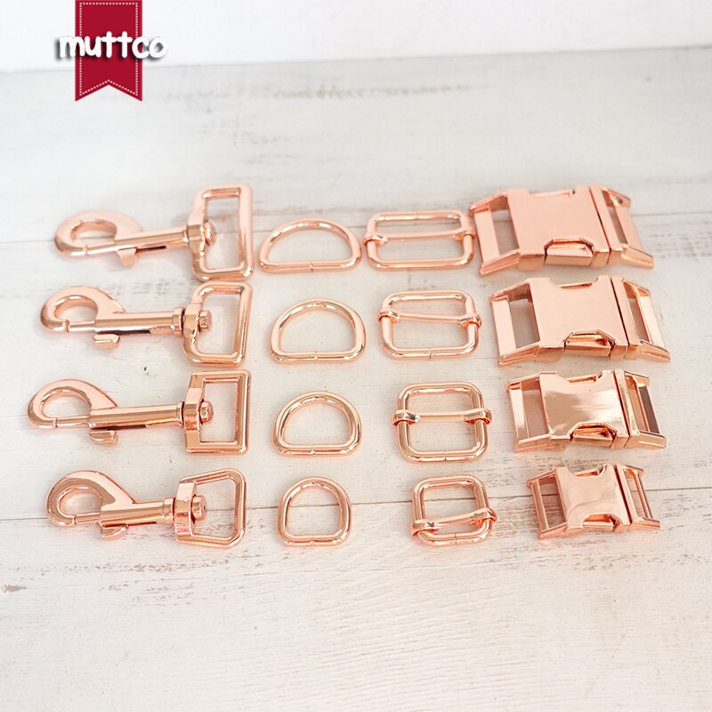 (Metalen Gesp + Passen Gesp + D Ring + Metalen Hond Sluiting/Set) 15,20,25,30 Mm Singels Zinklegering Diy Halsband Accessoire 4 Kleuren