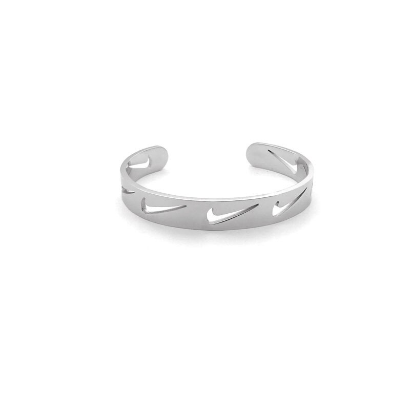 Pulsera de acero inoxidable para hombre y mujer, anillo de titanio, Simple, Hip Hop, Jump Di: Bracelet