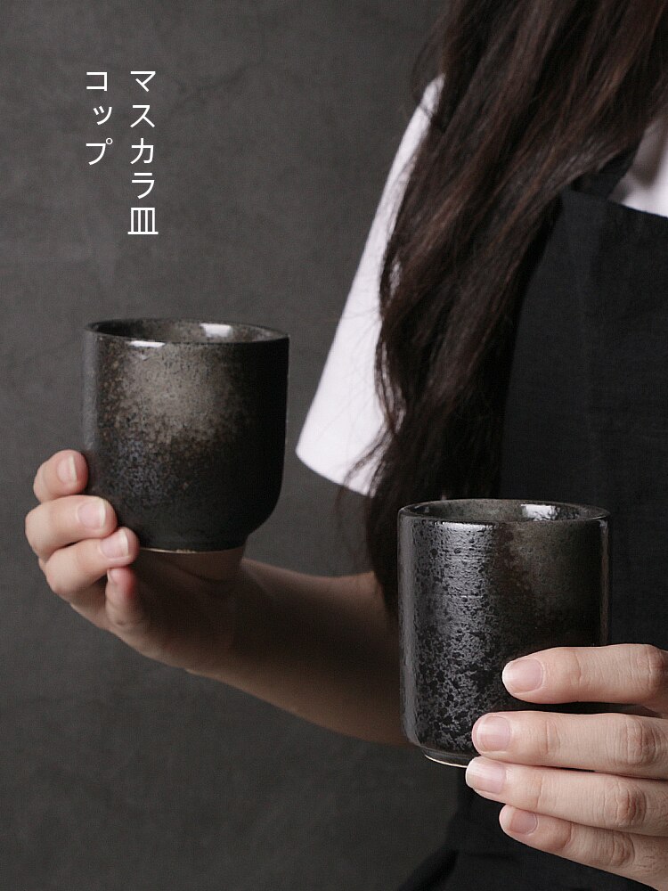 Japanese ceramic teacup water cup retro stoneware coffee cup home teacup commercial cooking tableware