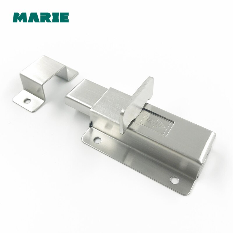 Silver Stainless Steel Door Latch Sliding Lock Barrel Bolt Latch Hasp Stapler Gate Safety Lock