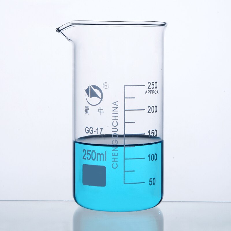 50-1000Ml Borosilicate Afgestudeerd Bekerglas In Tall Vorm Glas Meet Cup Laboratorium Apparatuur