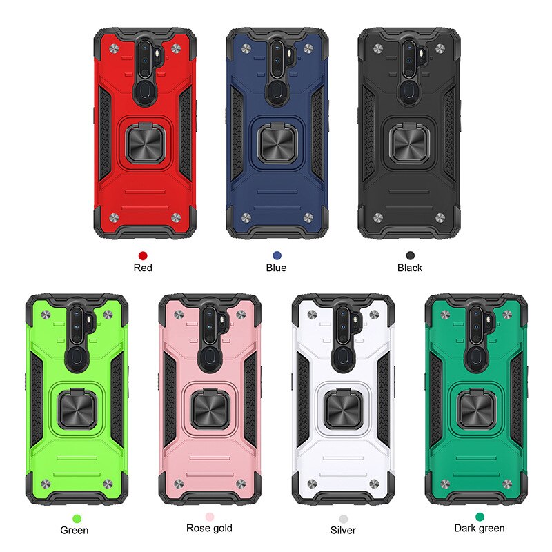 For OPPO A5 Case Hard PC With Stand Ring Armor Shockproof protective back cover case for OPPO A9 A5 full cover shell