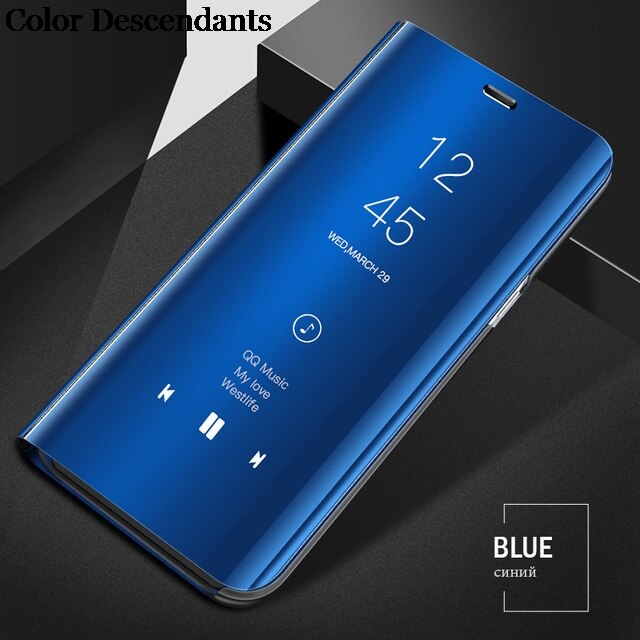 Coque à rabat magnétique en cuir pour Samsung Galaxy S8 + Plus, pour modèles SM-G955F, G955, SC-03J, SCV35: S8 / blue