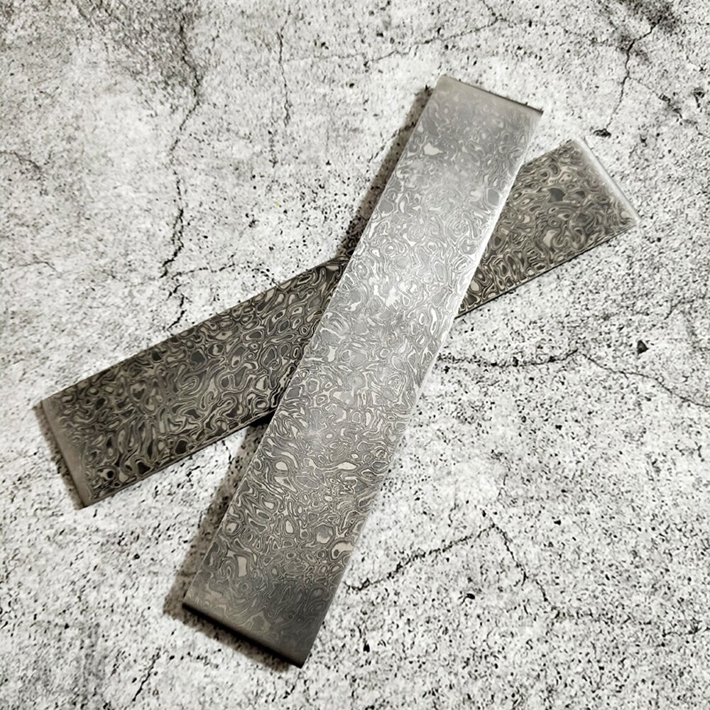 6 typer av damaskus stål diy cutter gör material mönster stål bar cutter blad blank har värmebehandlat
