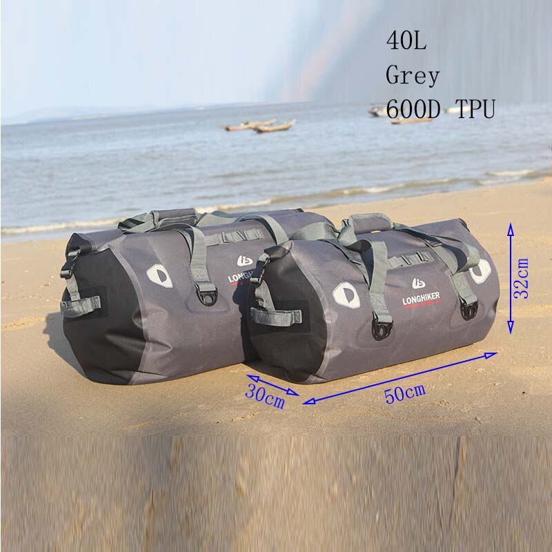 Outdoor Swimming Waterproof Duffle Bag for Motorcycle Tail Bag Riding Cycling Gym Kayaking Boating Rafting Fishing Camping