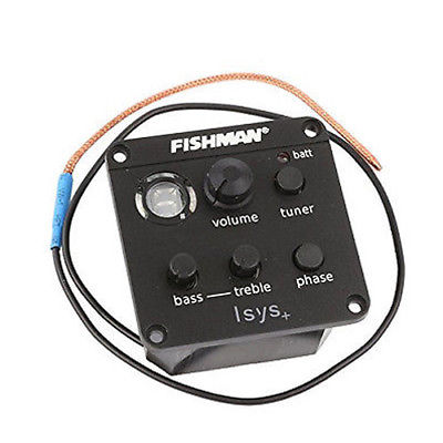 Fishman ISYS + 2 Band Acoustic Guitar Piezo Pickup Onboard Preamps EQ Tuner Set Piezo Mic Beat Equalizer Equalizer
