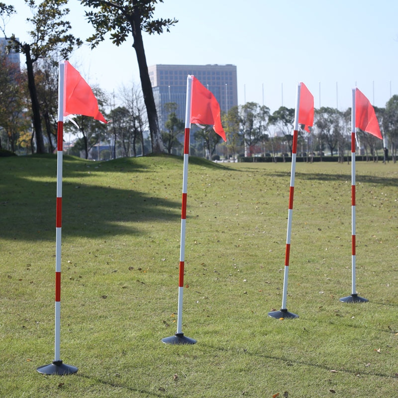 Fabriek Ijzer Staal Voetbal Training Marker Pole Basketbal Voetbal Training Teken Staaf Met Base En Vlag