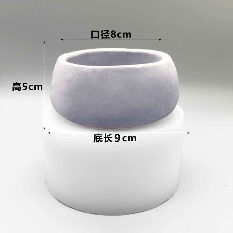 Große größe runde schüssel form beton form runde garten zement blumentopf silikon form sukkulenten pflanzen vase form: small size