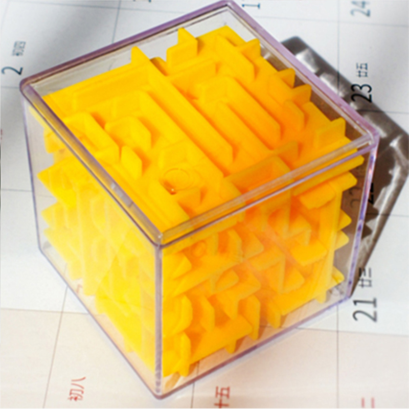 Fun science and education relax toys antistress children&#39;s intelligence maze puzzle educational toy 3d maze for children: yellow