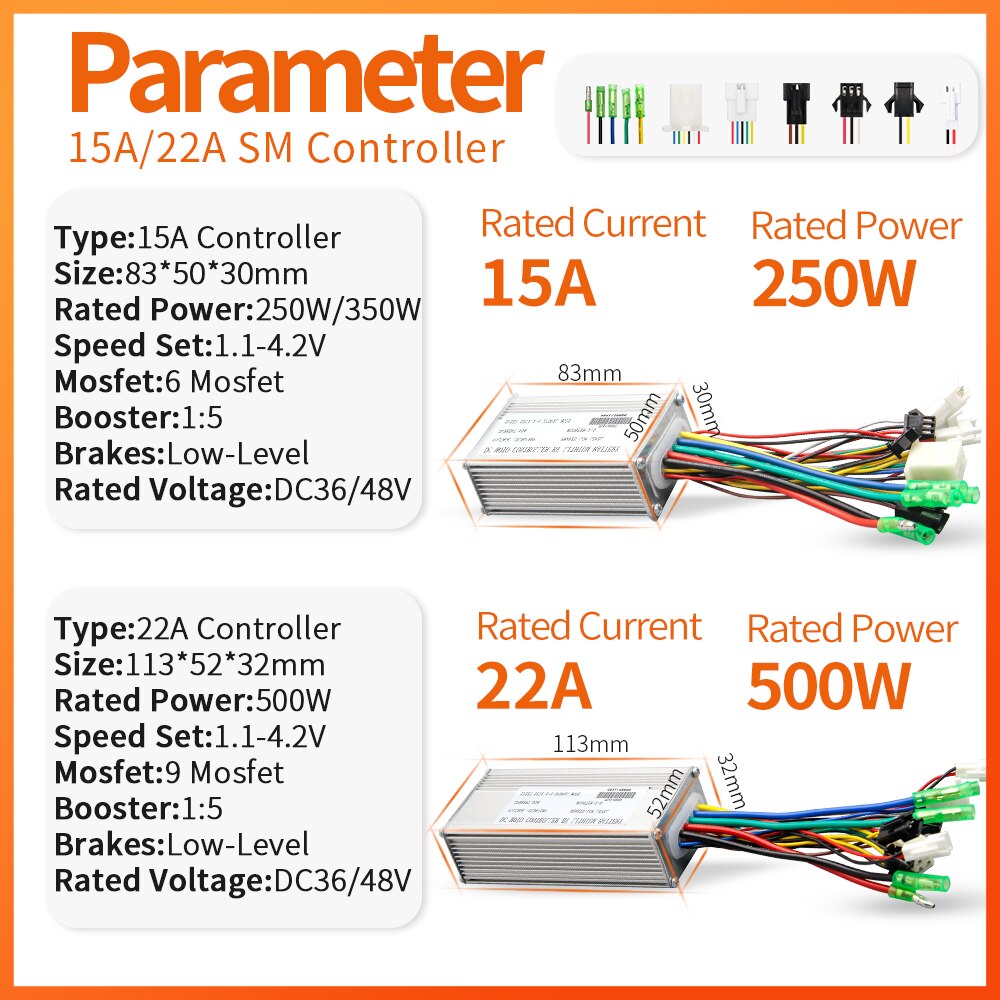 Ebike 250W 500W Controller and LCD Display 36V 48V LCD866 LCDGD01 LCDS900 Electric Bicycle Bike Display Controller