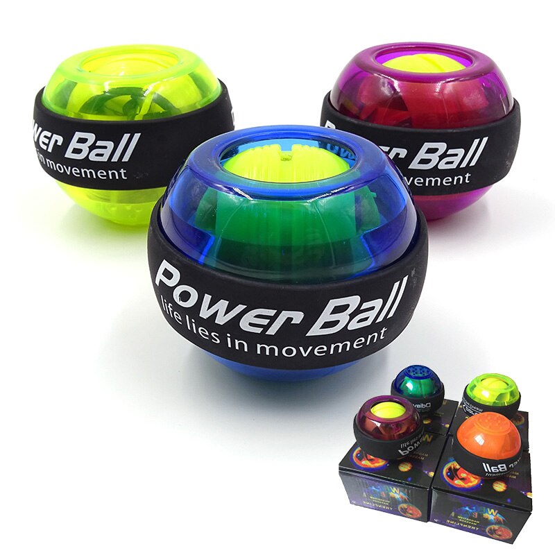 LED Wrist Ball Trainer Gyroscope Strengthener Gyro Power Arm Exerciser Exercise Machine Gym power ball Fitness Equipment