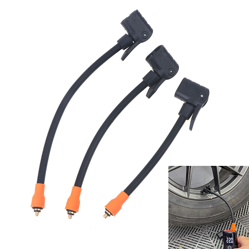 M6-Gewinde-Luftfutter mit Luftschlauch, Standard-Reifenventil-Feingewinde, geeignet für integrierte Luftpumpe mit M6-Gewinde