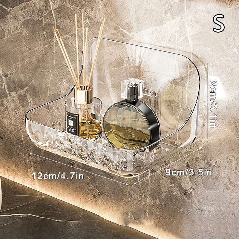 Bathroom Shelves Punch Free Wall-mounted Skin Care Products Storage Rack Toiletries Shelf Shampoo Holder Bathroom Accessories: Bronze