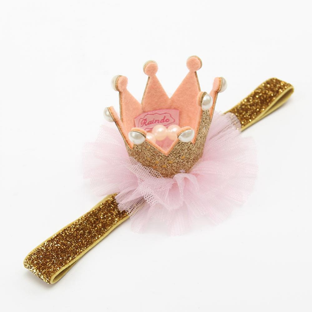 1 pièces mignon filles dentelle perle brillant étoile élastique bandeau couronne princesse pince à cheveux épingles à cheveux accessoires de cheveux