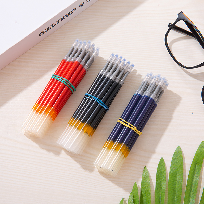 Juego de 43 Uds de bolígrafos y recambios de Gel, papelería, bolígrafo de escritura Kawaii, tinta negra/roja/azul, bolígrafo azul de 0,5mm, suministros escolares de oficina