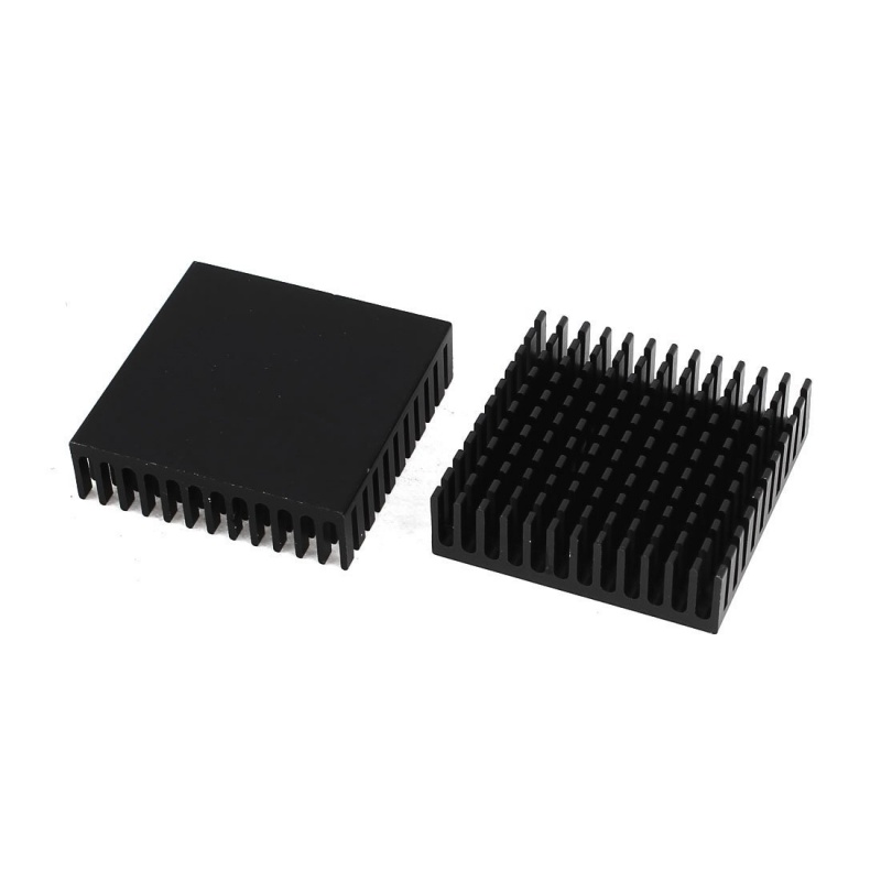 2 X czarny grzejnik aluminiowy Radiator radiatora 40X40 Mm X 11 Mm
