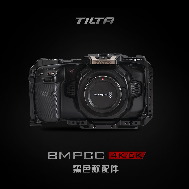 TILTA Black Color Cage for BMPCC4K 6K DSLR Camera Cage for Blackmagic Pocket Cinema Accessories Kit TA-T01-FCC-B