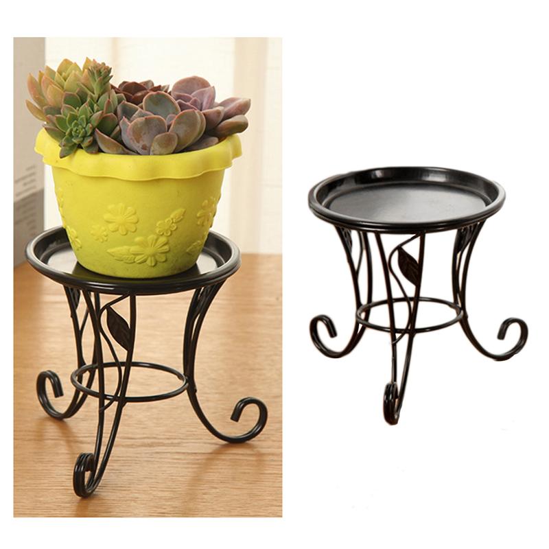 Iron Metal Mini Small Flower Plants Pot Stand For Indoor Outdoor Balcony Desk Desktop Balcony Flower Bonsai Shelf