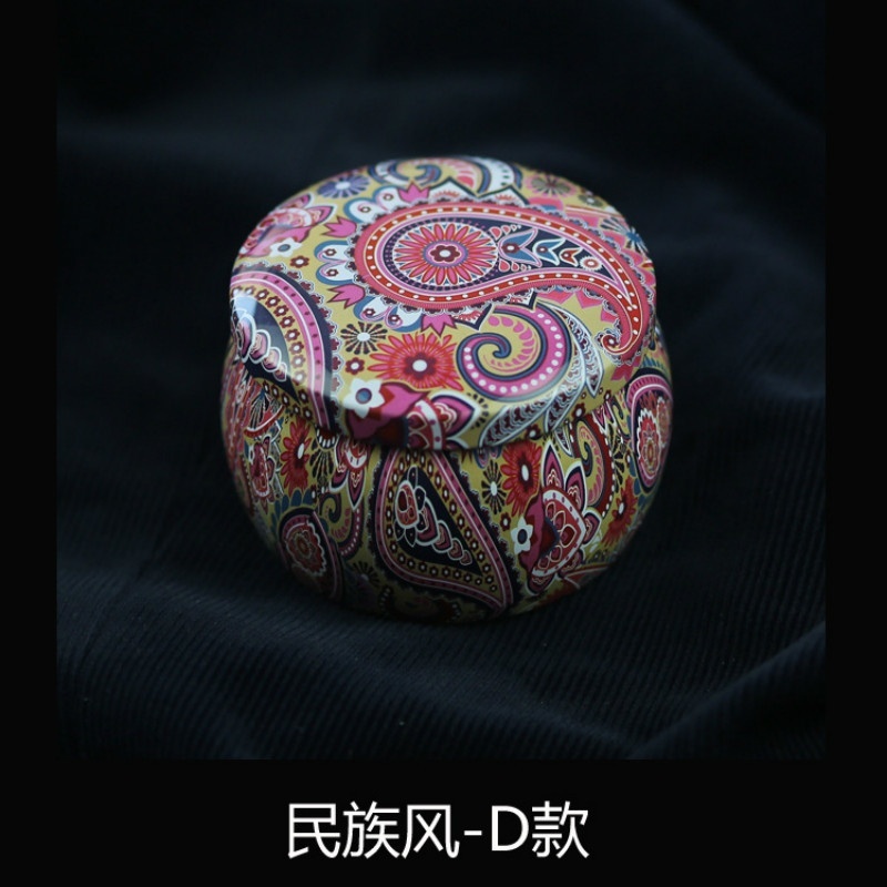 Mooie mini blikken doos sieraden blikken doos koekjes snoep thee opslag ronde trommel blikken doos lade organizer: D