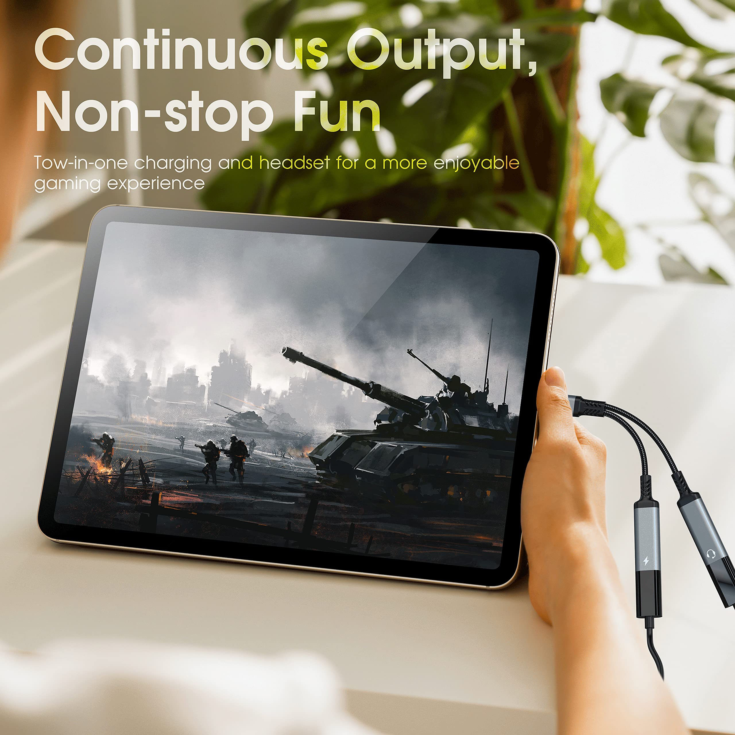 Rozdzielacz OTG 2 w 1 USB C na podwójne gniazdo słuchawkowe USB C Adapter audio PD 60W Szybka ładowarka do Samsung Huawei iPhone15 Xiaomi